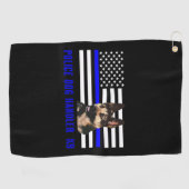 Serviette De Golf Maitre-chien de chien policier (Horizontal)