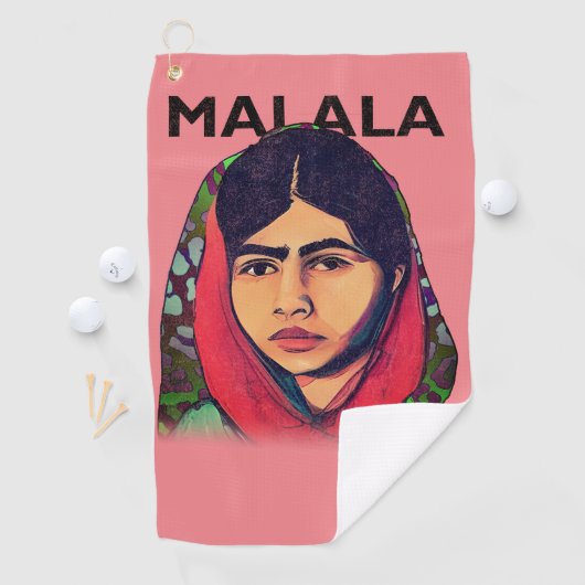 Serviette De Golf Malala Yousafzai, Art féministe Inspirant (En situation)