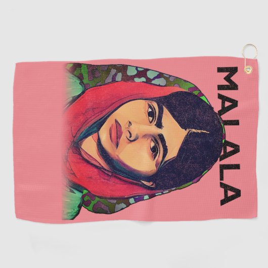 Serviette De Golf Malala Yousafzai, Art féministe Inspirant (Horizontal)