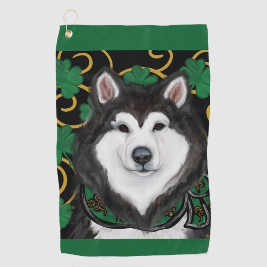 Serviette De Golf Malamute d'Alaska (Devant)