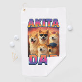 Serviette De Golf Malamute d'Alaska (En situation)