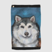 Serviette De Golf Malamute d'Alaska (Devant)