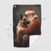 Serviette De Golf Malinoi Belge Avec Noël Festif Du Père Noël (En situation)