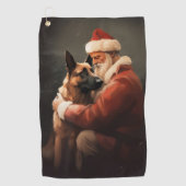 Serviette De Golf Malinoi Belge Avec Noël Festif Du Père Noël (Devant)