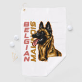 Serviette De Golf Malinois belge (En situation)