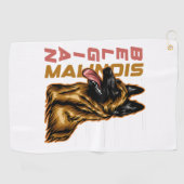 Serviette De Golf Malinois belge (Horizontal)