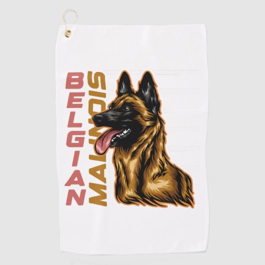 Serviette De Golf Malinois belge (Devant)