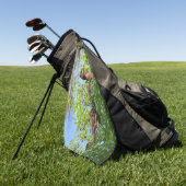 Serviette De Golf Mallard et canettes-Natation par Shirley Taylor (Vert)