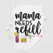 Serviette De Golf Maman a besoin d'un recharge (En situation)
