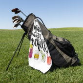 Serviette De Golf Maman a besoin d'un recharge (Vert)