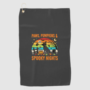 Serviette De Golf Maman Chien Halloween Nuit Squelettique