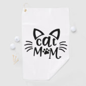 Serviette De Golf Maman de chat (En situation)