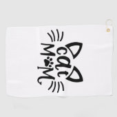 Serviette De Golf Maman de chat (Horizontal)