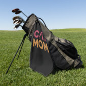 Serviette De Golf Maman de chat (Vert)