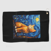 Serviette De Golf Maman de chat, Papa de chat (Horizontal)