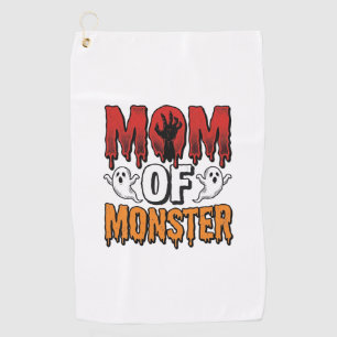 Serviette De Golf Maman de Monstre Vintage Halloween T-Shirt Design_