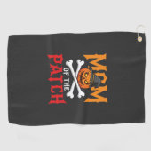 Serviette De Golf Maman Halloween de Patch Pumpkin Sorcière (Horizontal)
