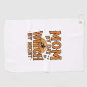 Serviette De Golf Maman le jour, sorcière la nuit, conception de che (Horizontal)