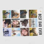 Serviette De Golf Maman ou papa Meilleur papa Jamais EditablePhoto K (Horizontal)