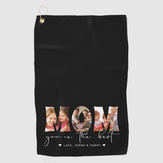 Serviette De Golf Maman, tu es la meilleure citation Collage photo n (Devant)