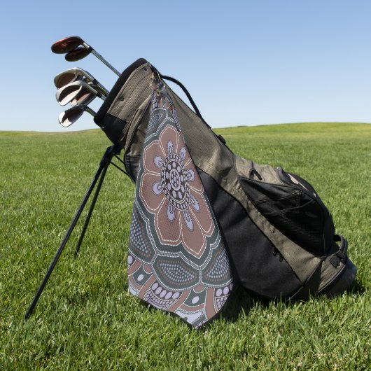 Serviette De Golf Mandala Creation, tous les points pour un 6 (Vert)