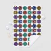 Serviette De Golf Mandala en différentes couleurs (En situation)
