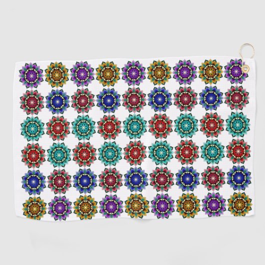 Serviette De Golf Mandala en différentes couleurs (Horizontal)