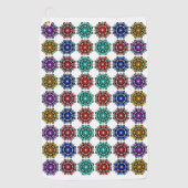 Serviette De Golf Mandala en différentes couleurs (Devant)