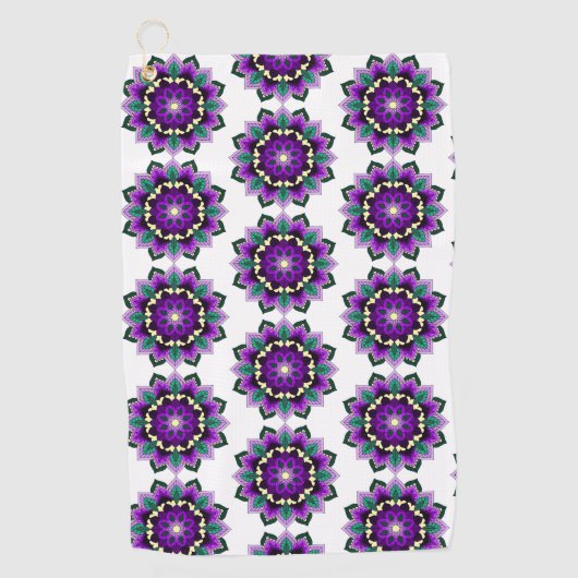 Serviette De Golf Mandala Pattern 02 in purple (Devant)