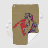 Serviette De Golf Manga américain Neko Chatte fille Mignon Anime (En situation)