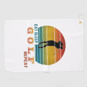 Serviette De Golf Manger Dormir Golf Répéter (Horizontal)
