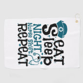 Serviette De Golf Manger Soir Nuit Infirmière Maj Répéter (Horizontal)