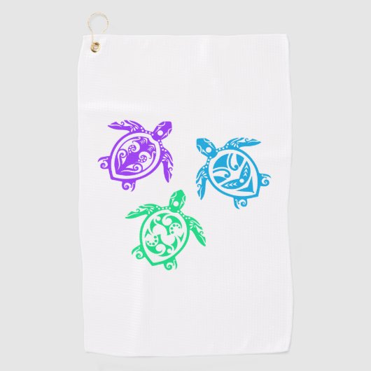 Serviette De Golf Maori Three Turtles Group Tattoo Gidea Idea (Devant)