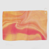 Serviette De Golf Marbre Coucher de Soleil Corail (Horizontal)