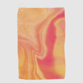 Serviette De Golf Marbre Coucher de Soleil Corail (Devant)