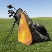 Serviette De Golf Marbre Coucher de Soleil Doré (Vert)