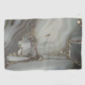 Serviette De Golf Marbre gris avec Veine or (Horizontal)