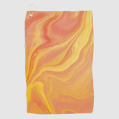 Serviette De Golf Marbre Lueur de Coucher de Soleil (Devant)