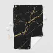 Serviette De Golf Marbre noir et or (En situation)