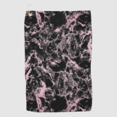 Serviette De Golf Marbre rose et noir (Devant)
