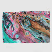 Serviette De Golf Marbre rose et vert (Horizontal)