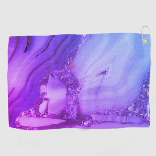 Serviette De Golf Marbre violet exotique (Horizontal)