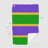 Serviette De Golf Mardi Gras Stripes (En situation)