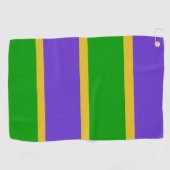 Serviette De Golf Mardi Gras Stripes (Horizontal)