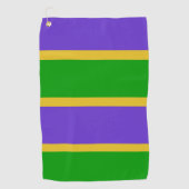 Serviette De Golf Mardi Gras Stripes (Devant)
