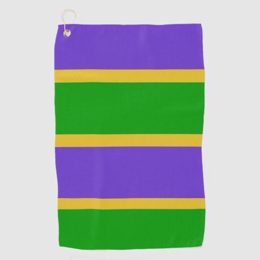 Serviette De Golf Mardi Gras Stripes (Devant)
