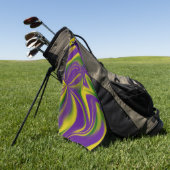 Serviette De Golf Mardi Gras Swirls (Vert)