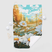 serviette de golf marguerite (En situation)