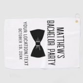 Serviette De Golf Mariage à nœud papillon noir Enterrement de vie de (Horizontal)