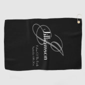 Serviette De Golf Mariage Père De La Mariée Don Monogramme Moderne (Horizontal)